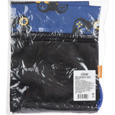 Мешок для обуви №1School Play, 330х420 мм, карман, МО-20-2