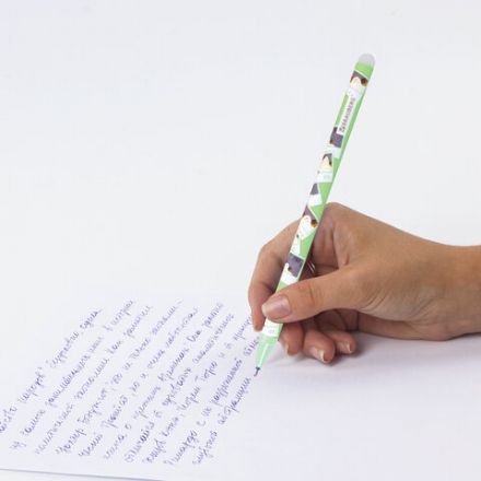 Ручка стираемая гелевая, кросс-серия "МИЛЫЕ КОТЫ", BRAUBERG, СИНЯЯ, корпус ассорти, игольчатый наконечник 0,5 мм, линия 0,35 мм, 144481