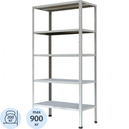 Стеллаж металлический Cobalt МС-245/900 усиленный (5 полок, 1000х400х2000 мм)