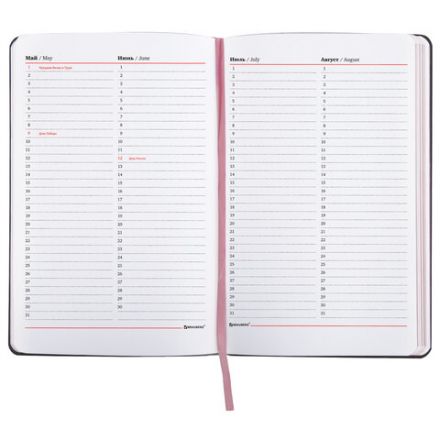 Ежедневник недатированный А5 (138х213 мм), BRAUBERG VISTA, под кожу, гибкий, 136 л., "Birds", 112021