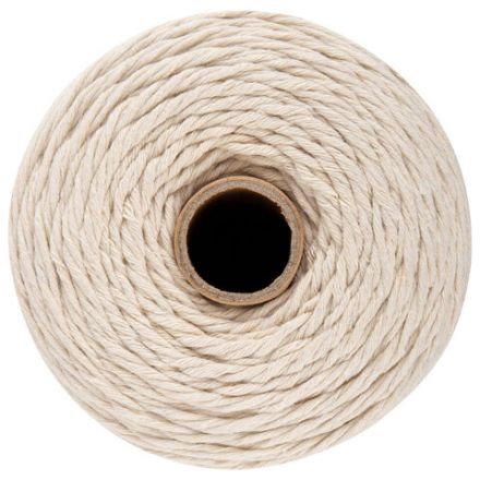 Шпагат хлопковый для прошивки документов, вязания, макраме, длина 500 м, диаметр 1,5 мм, BRAUBERG, 700362