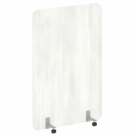 R-line Перегородка на металлических опорах, на роликах DP.R-120-180 Снежная патина/Серый металл 1200*18*1800