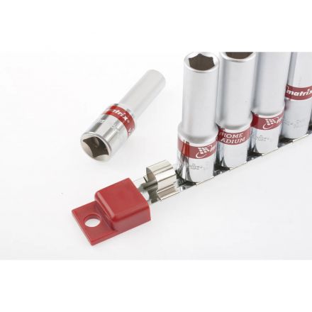 Набор головок торцевых удлиненных 3/8, CrV, 10 шт (8-19 мм) MATRIX 13591