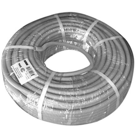 Труба гофрированная ПВХ ЭРА GOFR-20-100-PVС легкая серая d 20мм с зонд 100м