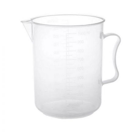 Стакан (мензурка) с ручкой, градуир.п/п 1000мл 25шт./уп 11000105