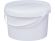 Ведро 2,25л круглое белое с белой крышкой