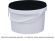 Ведро 2,25л круглое белое с белой крышкой