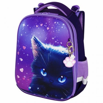 Ранец BRAUBERG PREMIUM, 2 отделения, с брелоком, "Anime cat", 38х29х16 см, 272017 Ранец BRAUBERG PREMIUM, 2 отделения, с брелоком, "Anime cat", 38х29х16 см, 272017