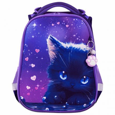 Ранец BRAUBERG PREMIUM, 2 отделения, с брелоком, "Anime cat", 38х29х16 см, 272017 Ранец BRAUBERG PREMIUM, 2 отделения, с брелоком, "Anime cat", 38х29х16 см, 272017