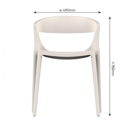 Стул CT_ EVOK PP0005BEL светло-бежевый