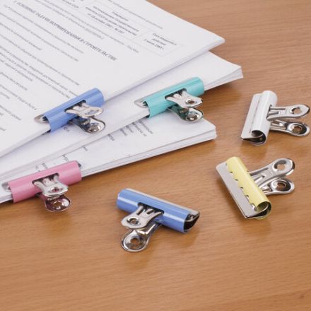 Зажимы-бульдоги для бумаг большие BRAUBERG, КОМПЛЕКТ 10 шт., 57 мм, на 90 листов, картонная коробка, 223514