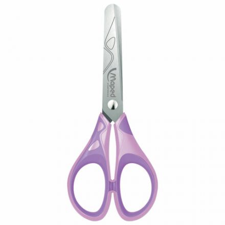 Ножницы MAPED (Франция) "Essentials Soft", 130 мм, закругленные, цвет ассорти, 464411