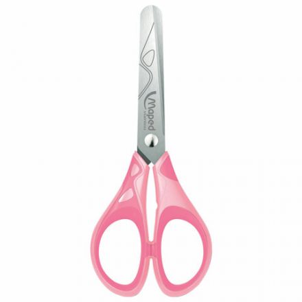 Ножницы MAPED (Франция) "Essentials Soft", 130 мм, закругленные, цвет ассорти, 464411