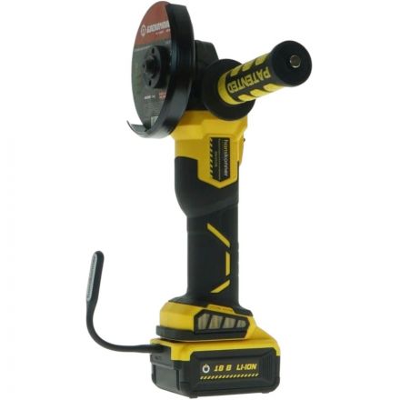 Шлифмашина угловая бесщет. аккум. Hanskonner 18В, 2х4Ач, 125мм (HAG18125BL)