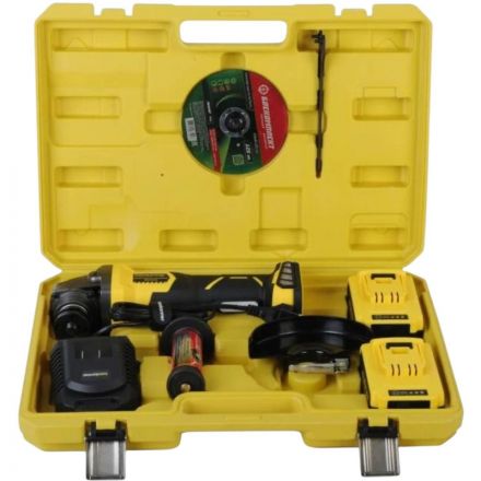 Шлифмашина угловая бесщет. аккум. Hanskonner 18В, 2х4Ач, 125мм (HAG18125BL)