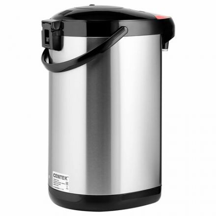 Термопот на 5 литров, 3 режима подачи воды, CENTEK CT-0082, 850 Вт, 1 температурный режим, пластик/сталь, черный, CT-0082 Black