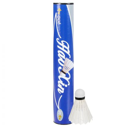 Набор воланов для бадминтона, перо, в тубе,12 шт