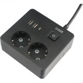 Удлинитель Power Cube, 2р,3USB, 3500 Вт, 16А,1.9 м, 3x1,0 черн.(PC-1B-2M)