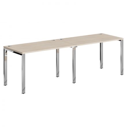 Стол 2-х местный XGWST 2470.1 Бук Тиара/Нержавеющая сталь 2400х700х750 XTEN GLOSS