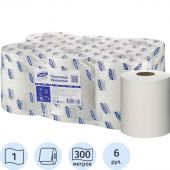 Полотенца бумажные для диспенсеров Luscan Professional 1-слойные 300 метров 6 рулонов в упаковке