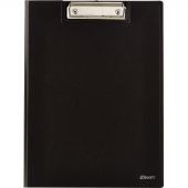 Папка-планшет Комус пластиковый с крышкой, черный