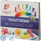 Пластилин классический Луч Классика 10 цветов 200 г со стеком