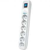 Сетевой фильтр PILOT L (GP)-10м(6/10м/10А/800Дж/белый)