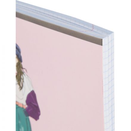 Тетрадь общая А5 96л №1School Girls,клет,скреп., ВД-лак