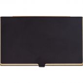 Визитница карманная на 10 визиток из металла черного цвета (80266) СПб