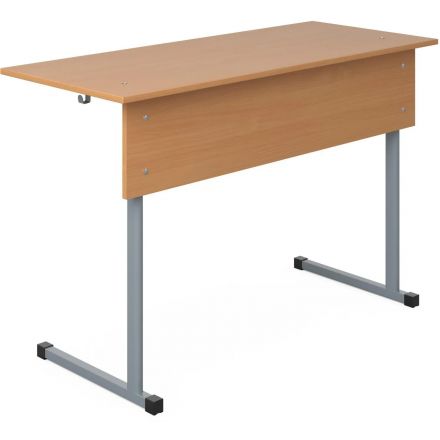 Парта МЕТ_Стол ученический Комфорт 2-местный 6г.р. бук/серый Парта МЕТ_Стол ученический Комфорт 2-местный 6г.р. бук/серый