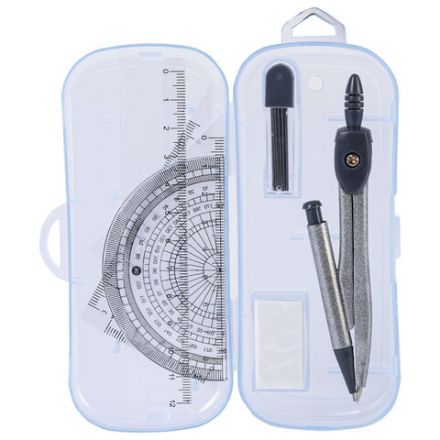 Готовальня ПИФАГОР 8 предметов: циркуль 120 мм, чертежные принадлежности, пластиковый пенал, 210860