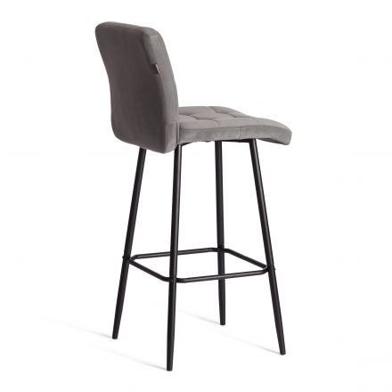 Барный стул  Medeo/Медео велюр, серый, 29, 45х56х113 см