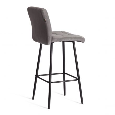 Барный стул  Medeo/Медео велюр, серый, 29, 45х56х113 см
