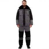 Костюм рабочий зимний муж з03-КПК сер/черн (р.56-58) 182-188