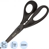 Ножницы Attache Selection Jaguar 190 мм с титановым покрытием лезвий и пластиковыми анатомическими ручками черного цвета