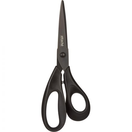Ножницы Attache Selection Jaguar 190 мм с титановым покрытием лезвий и пластиковыми анатомическими ручками черного цвета