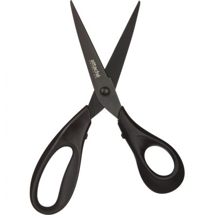 Ножницы Attache Selection Jaguar 190 мм с титановым покрытием лезвий и пластиковыми анатомическими ручками черного цвета