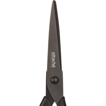 Ножницы Attache Selection Jaguar 190 мм с титановым покрытием лезвий и пластиковыми анатомическими ручками черного цвета