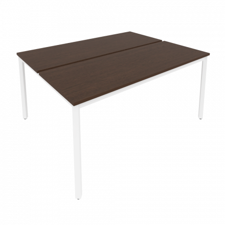 Slim Рабочая станция на металлокаркасе С.СП-6.2 Венге/Белый металл 1580*1235*750