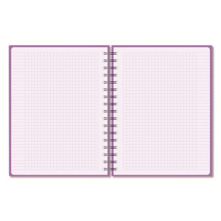 Бизнес-тетрадь А5,96л,кл,спир,пласт,тон.бл. Attache Bright colours Сиренев