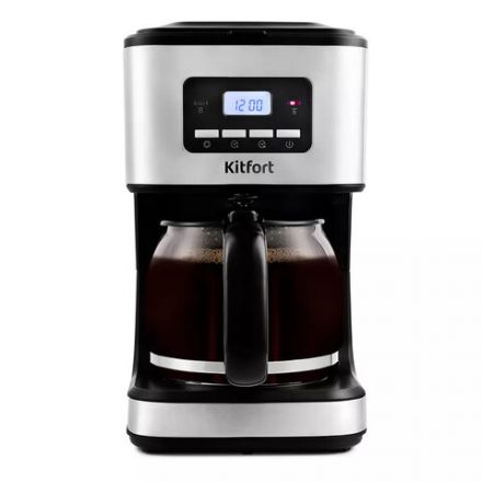Кофеварка капельная KITFORT КТ-719, 900 Вт, объем 1,4 л, LED-дисплей, поддержание температуры, черная