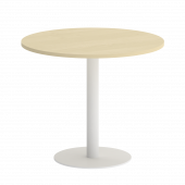 Home Office Стол круглый VR.SP-5-90.1 Клён/Белый металл 900*900*750 Home Office Стол круглый VR.SP-5-90.1 Клён/Белый металл 900*900*750
