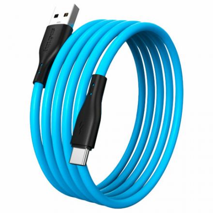Кабель S21 USB – Type-C, 1 м, 3 А, SMARTBUY, для зарядки и передачи данных, синий, 93393, iK-3112-S21bb Кабель S21 USB – Type-C, 1 м, 3 А, SMARTBUY, для зарядки и передачи данных, синий, 93393, iK-3112-S21bb