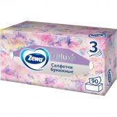 Салфетки косметические Zewa Deluxe 3-слойные (90 штук в упаковке)