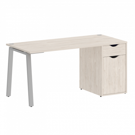 Home Office Стол письменный VR.SP-3-158.1.A Денвер светлый/Серый металл 1580*720*750