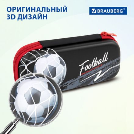 Пенал BRAUBERG, 1 отделение, 1 откидная планка, EVA 3D, 22х10х5 см, "Goal", 270701 Пенал BRAUBERG, 1 отделение, 1 откидная планка, EVA 3D, 22х10х5 см, "Goal", 270701
