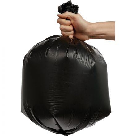 Мешки для мусора на 35 литров EcoСlean Tubus черные (25 мкм, в рулоне 20 штук, 40x70 см)