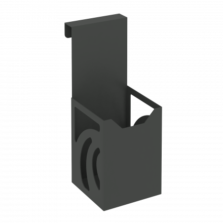 Навесной стакан для ручек и карандашей MAN-01 Антрацит металл 80*100*200