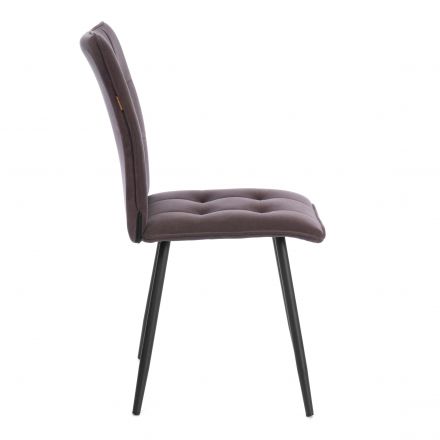 Стул обеденный Bari велюр, коричневый, 6, 46х55х89