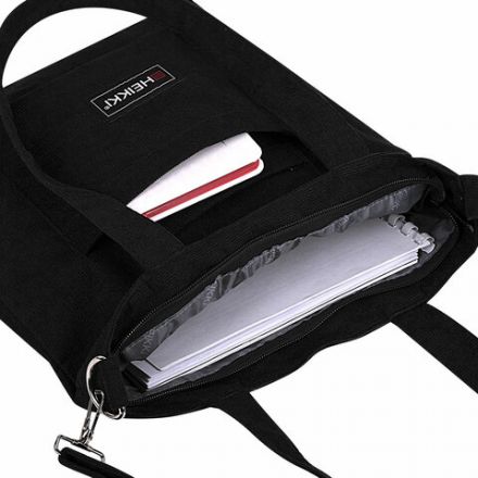 Сумка шоппер HEIKKI VELVET (ХЕЙКИ), вельвет, карманы, 35х32 см, черный, 272437 Сумка шоппер HEIKKI VELVET (ХЕЙКИ), вельвет, карманы, 35х32 см, черный, 272437